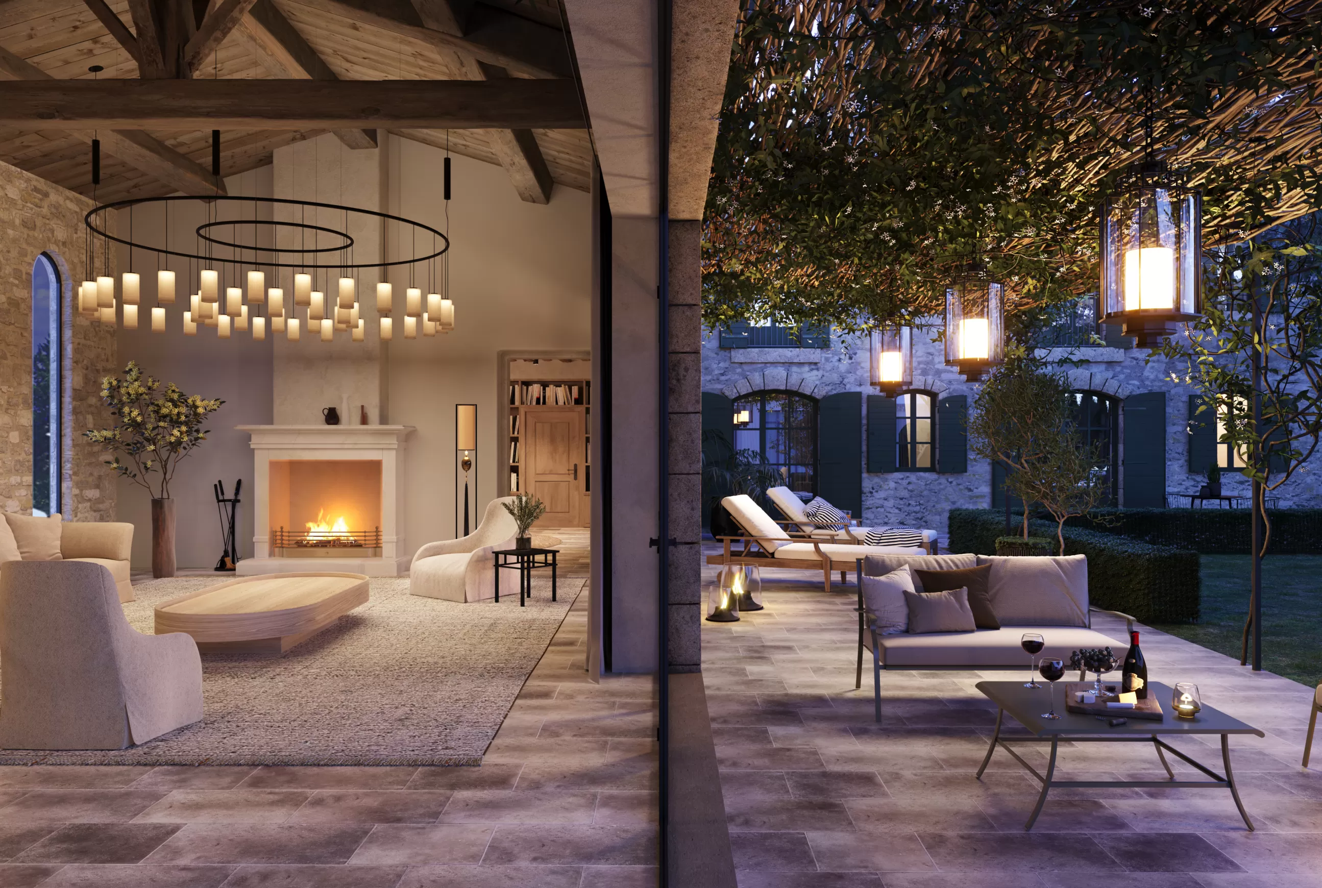 Canto Cigalo Mas 1 Salon / Extérieur