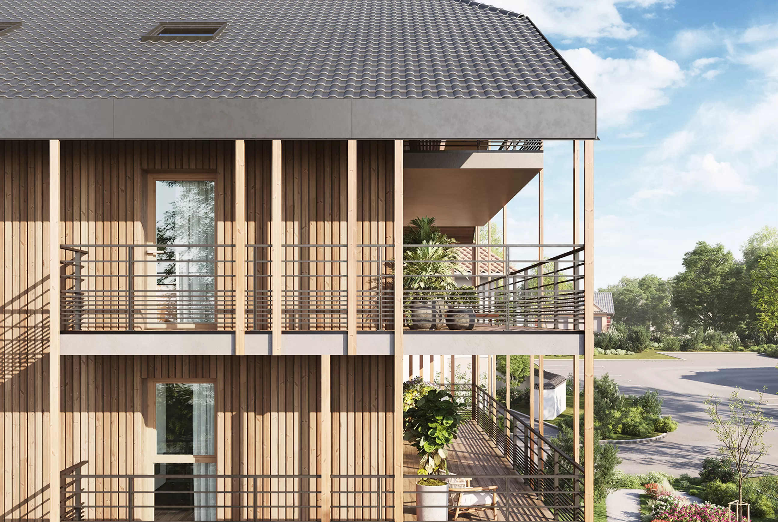 Prélude illustration extérieur terrasse