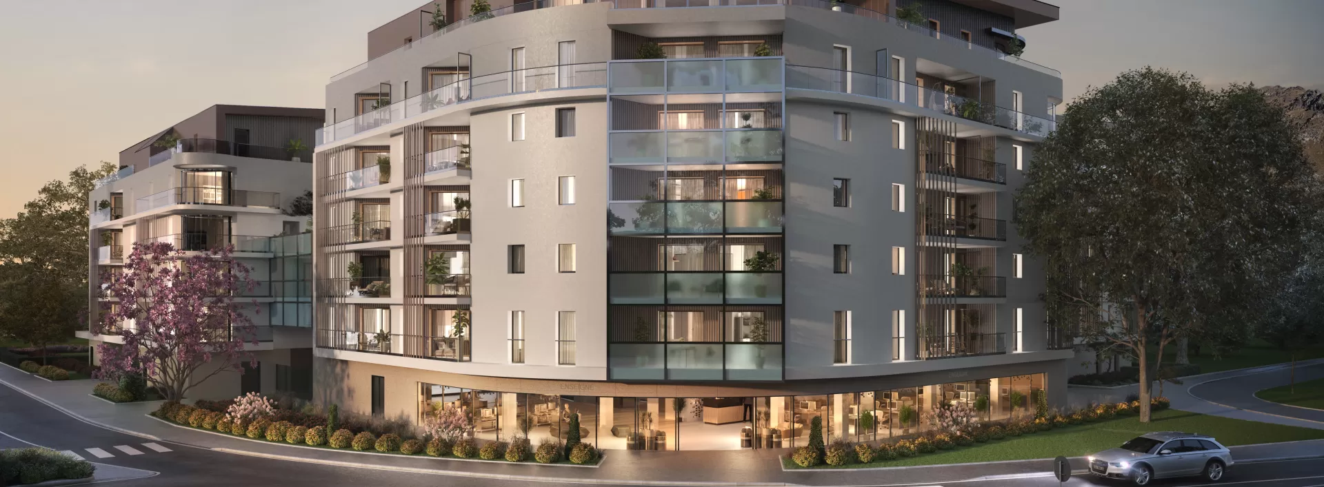 Luminance illustration batiment