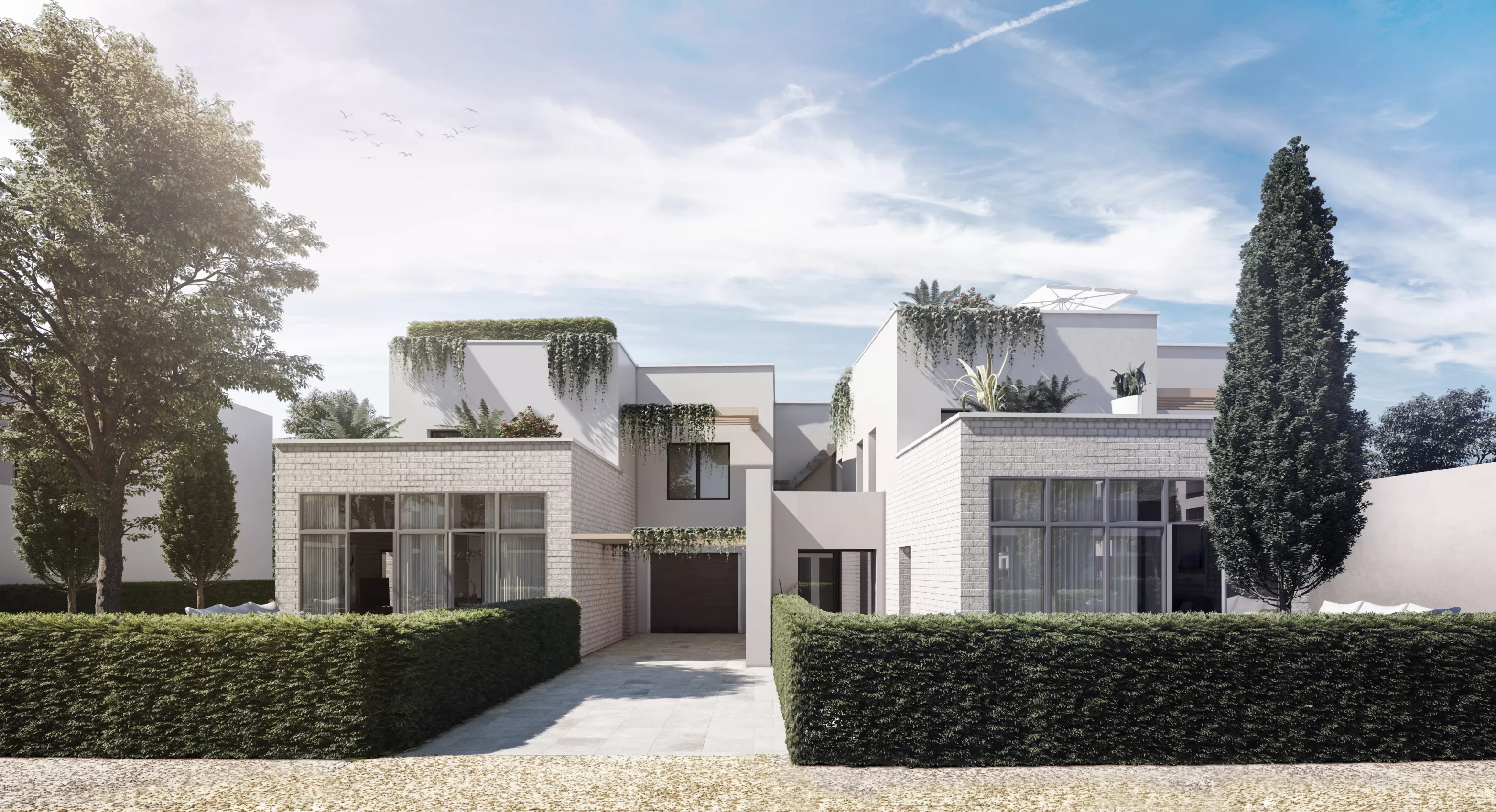 Garden Park illustration villa 